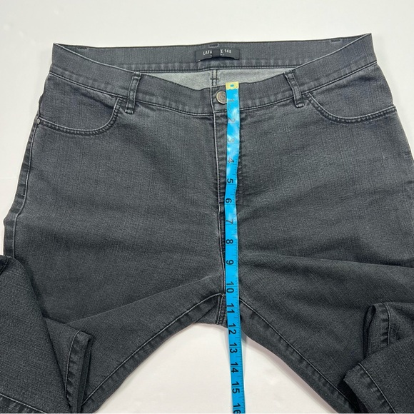 Lafayette 148 Straight Leg Jeans - faded black, 10 - Picture 8 of 9